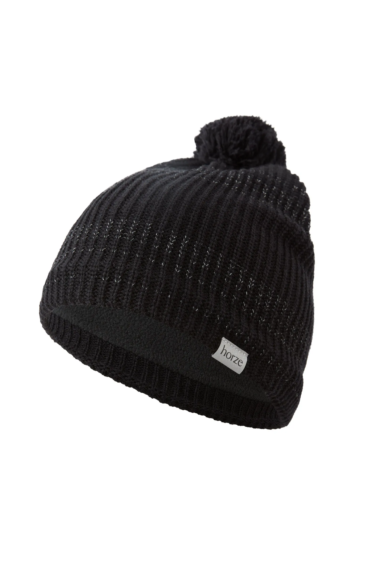 Horze Luminox Cappello rifrangente lavorato a maglia con pompon