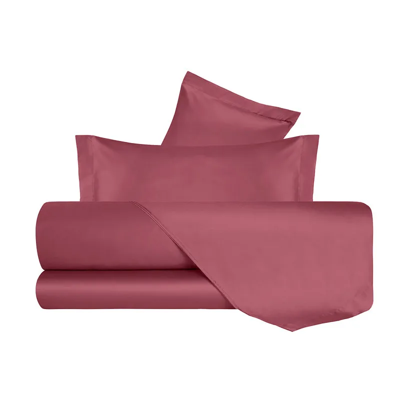 I rasi Completo Letto Raso Lampone  Con Federe A Due Volani
