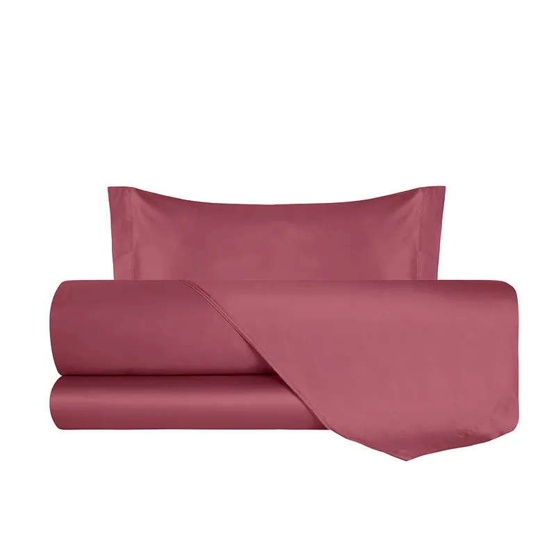 I rasi Completo Letto Raso Lampone  Con Federe A Due Volani