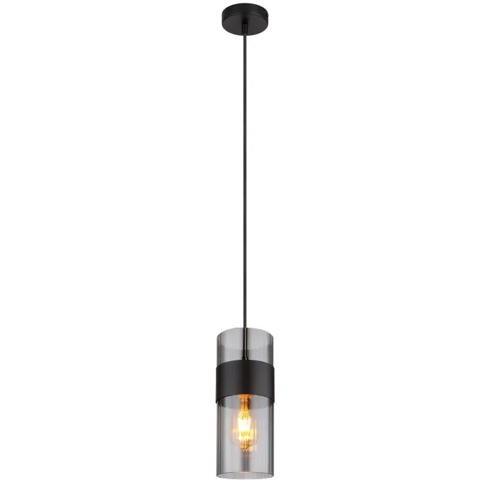 Illuminazione Globo Lighting Scarfina Lampadario a sospensione Nero, 1-Luce