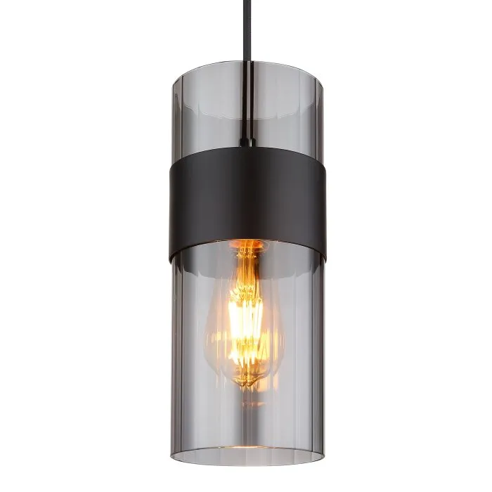 Illuminazione Globo Lighting Scarfina Lampadario a sospensione Nero, 1-Luce