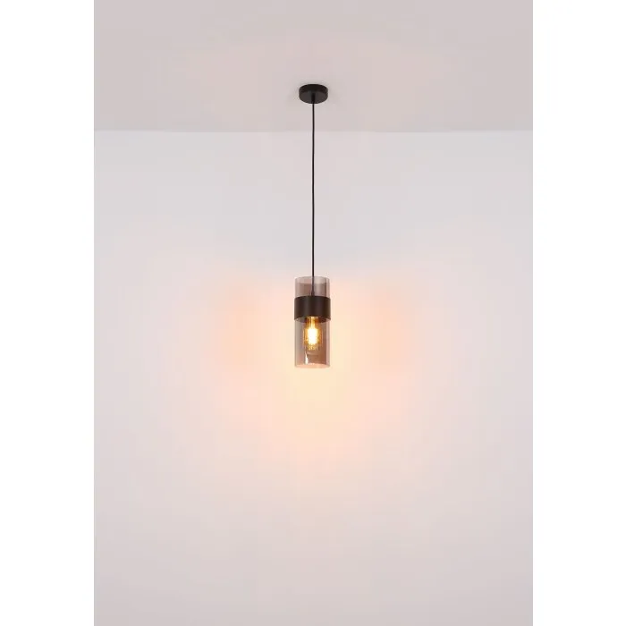 Illuminazione Globo Lighting Scarfina Lampadario a sospensione Nero, 1-Luce