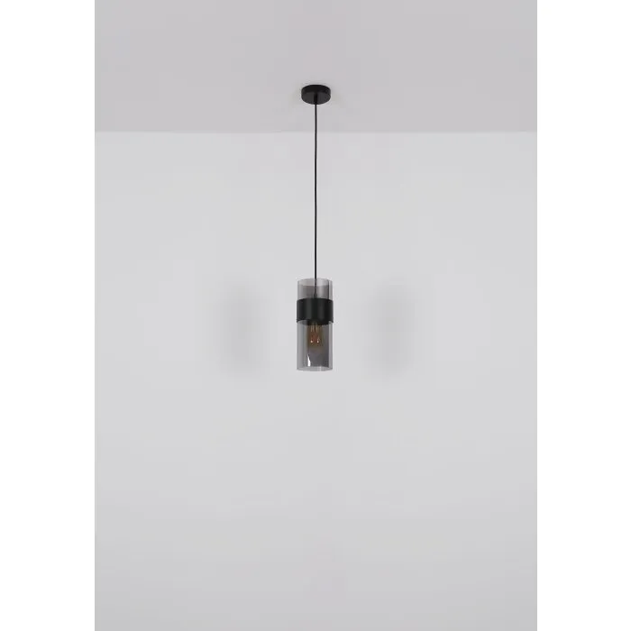 Illuminazione Globo Lighting Scarfina Lampadario a sospensione Nero, 1-Luce