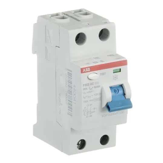 Interruttore Differenziale Puro AC 2P 25A 30 mA - ABB F202 AC-25/0.03