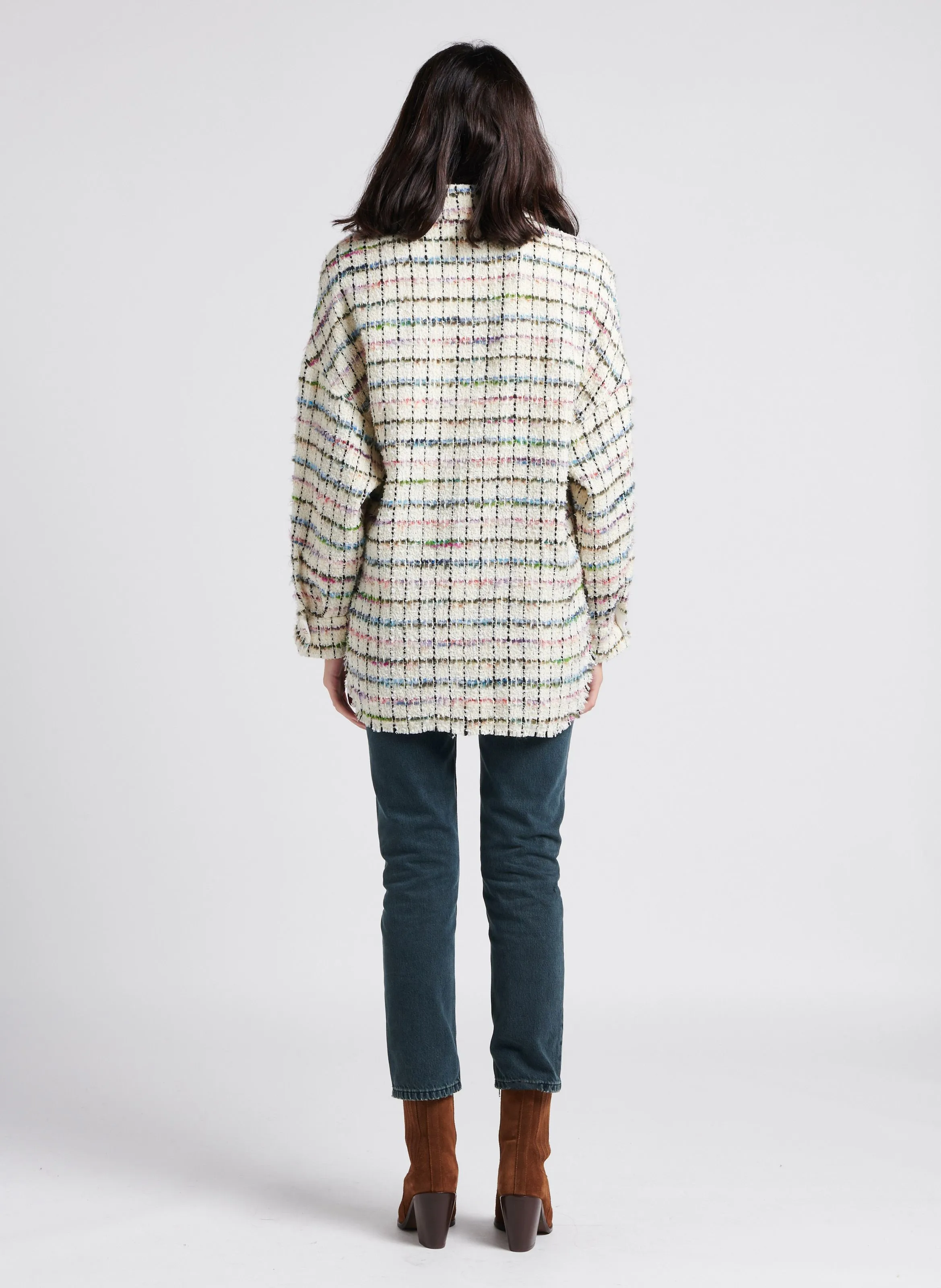  IRO   MADITA - Camicia sovra giacca con colletto classico in tweed | Beige