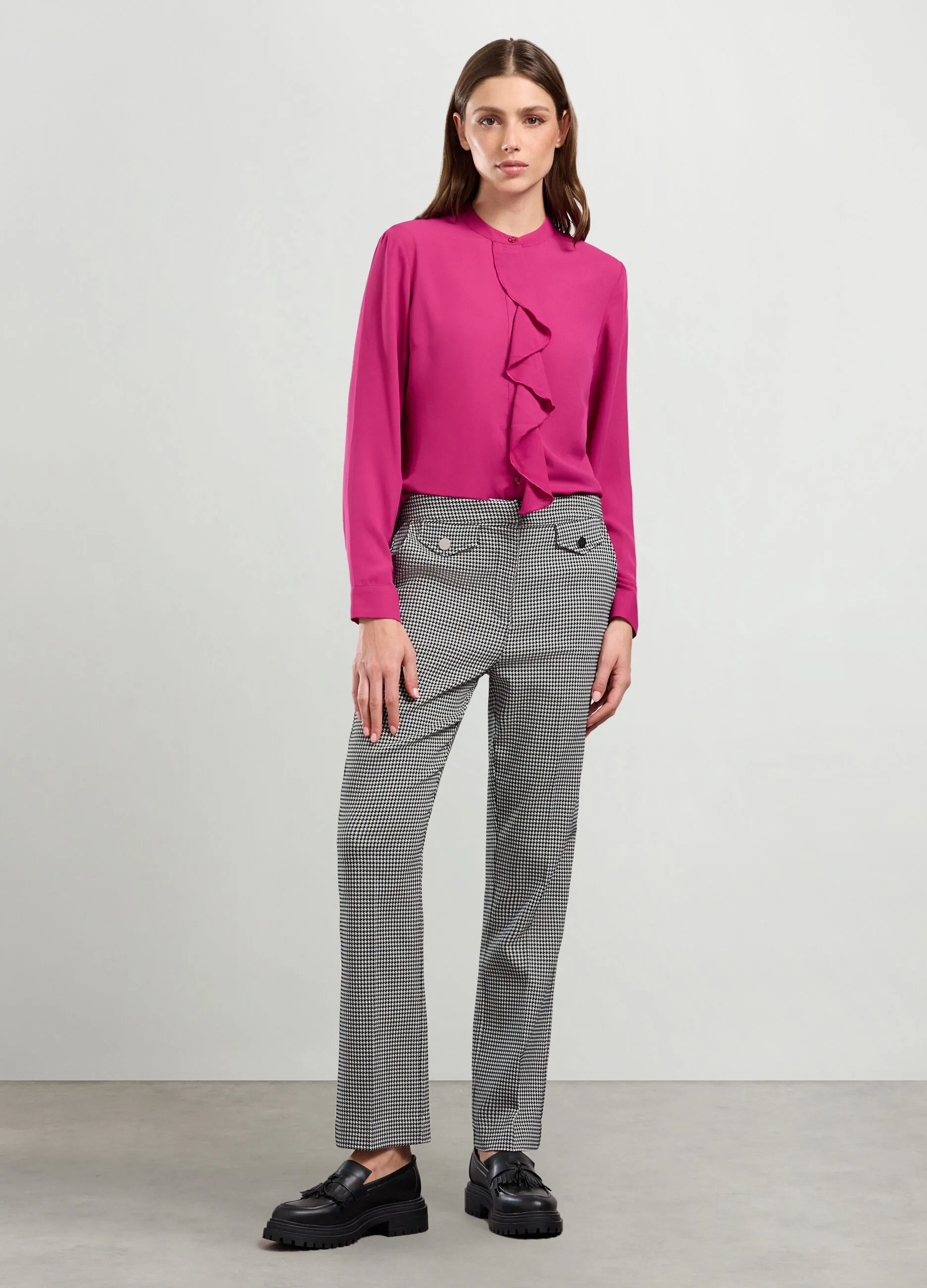 IWIE  Pantaloni in tessuto jacquard donna