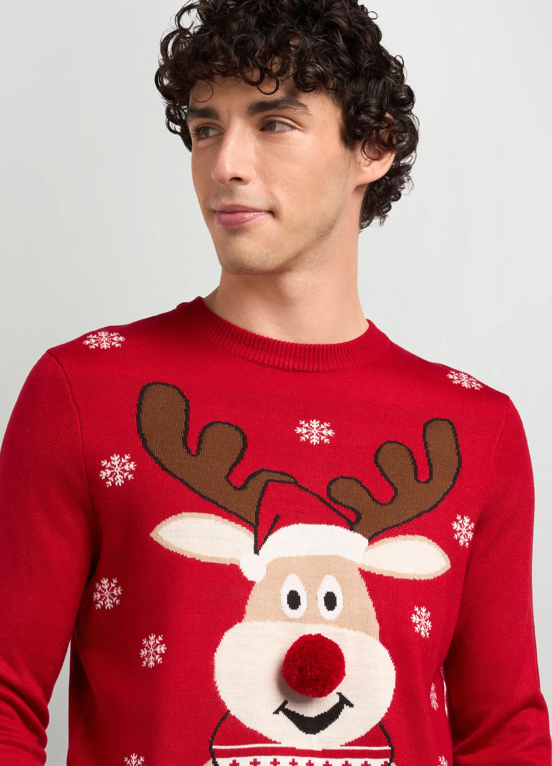 J. HART & BROS  Maglione girocollo natalizio uomo