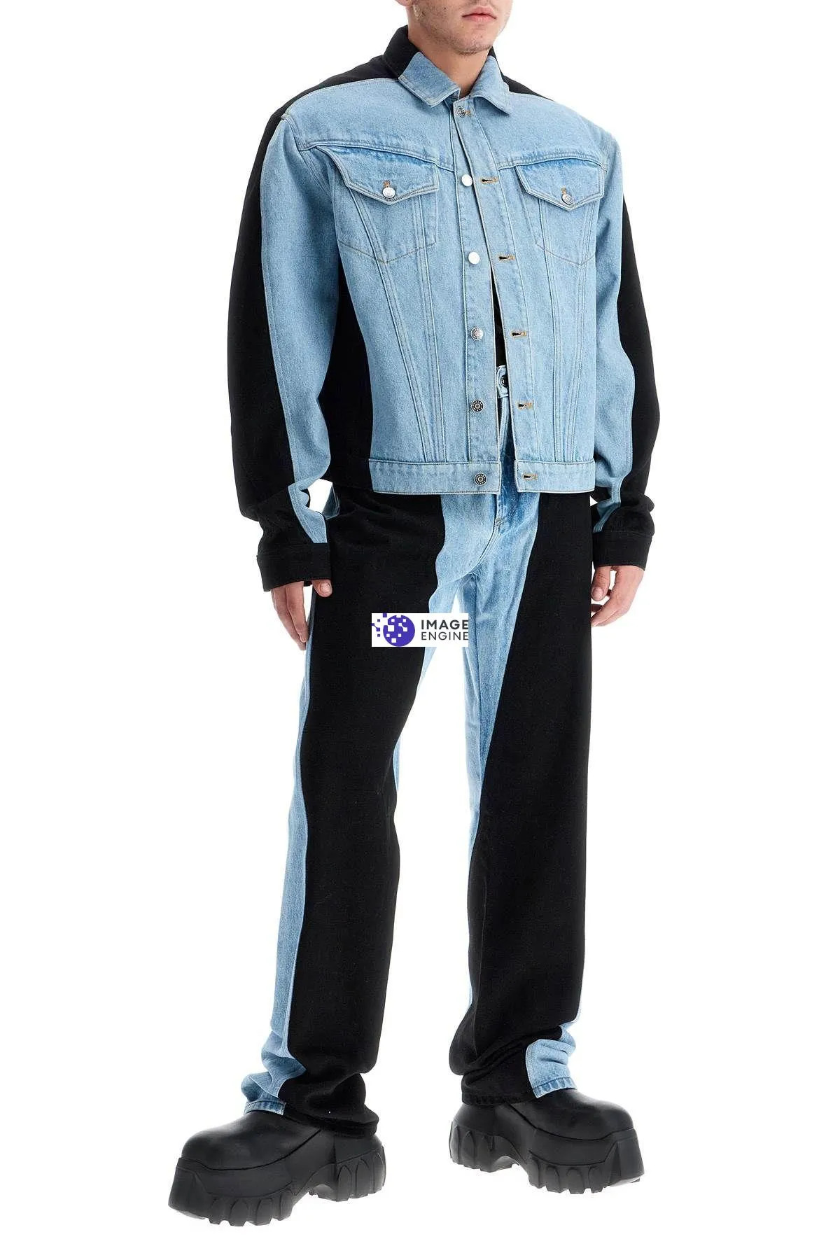 Jeans bi-colore