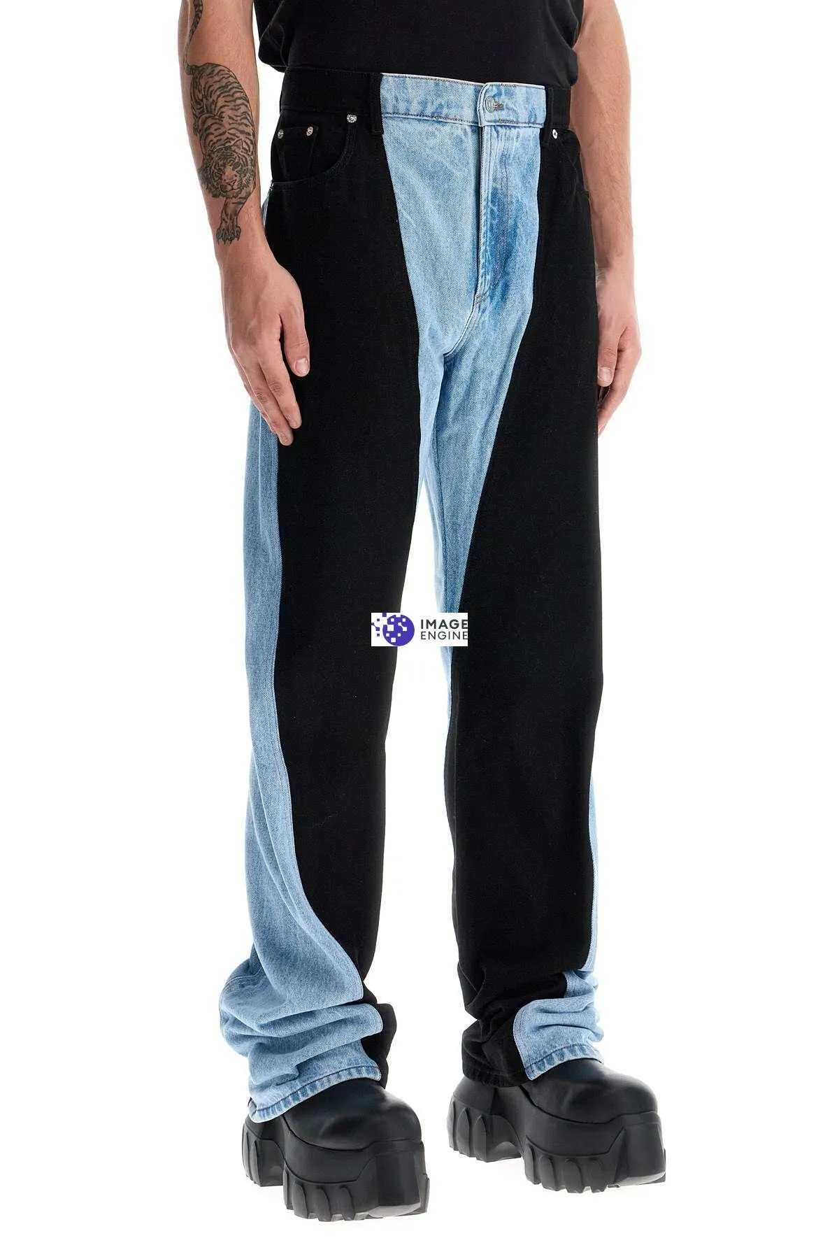 Jeans bi-colore