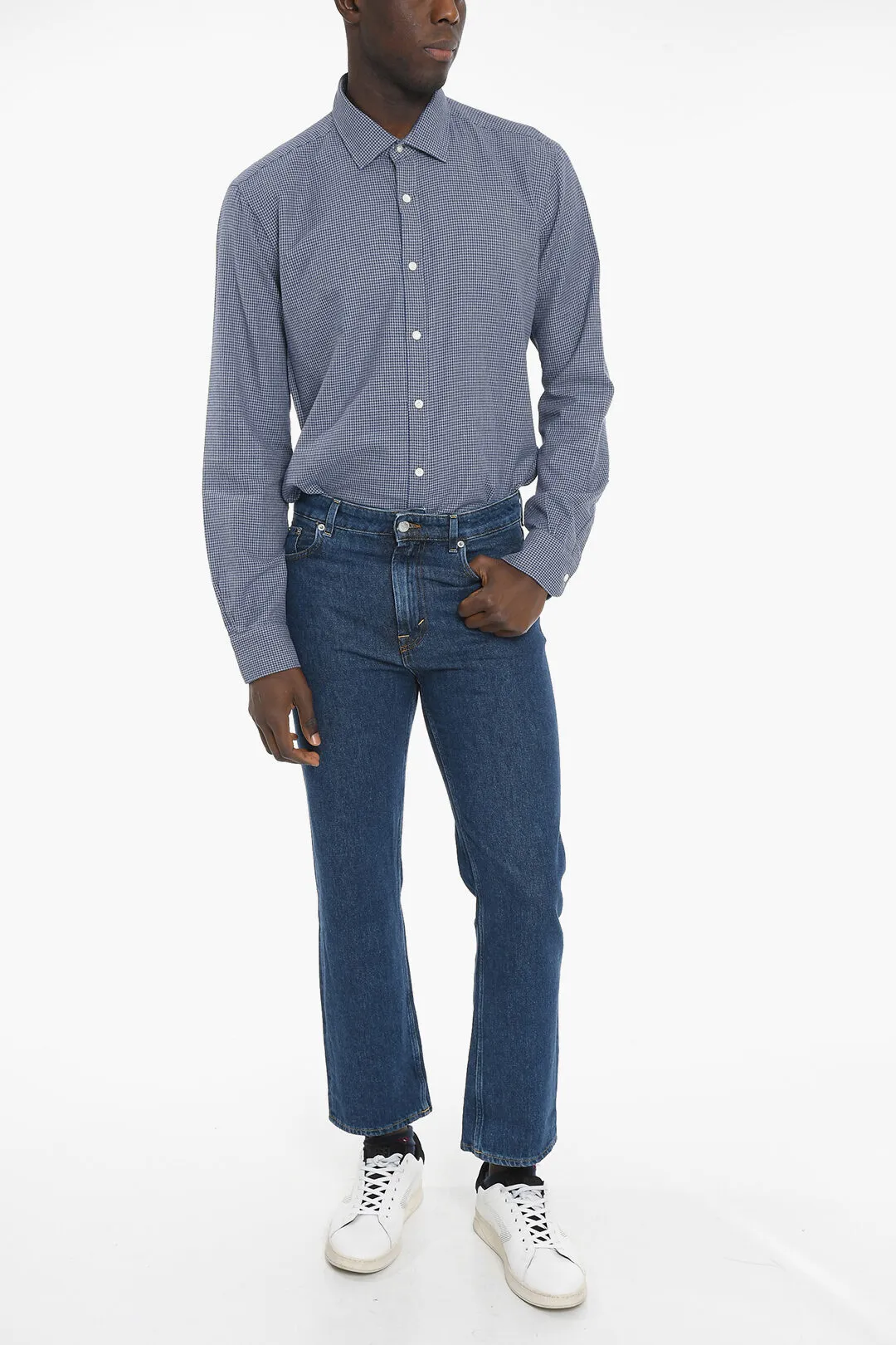 Jeans STINGHER Regular Fit con Bottone Logato 21cm