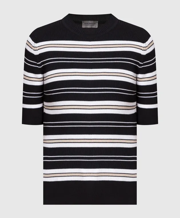 John Smedley Maglione a righe nere di Kitts KITTS