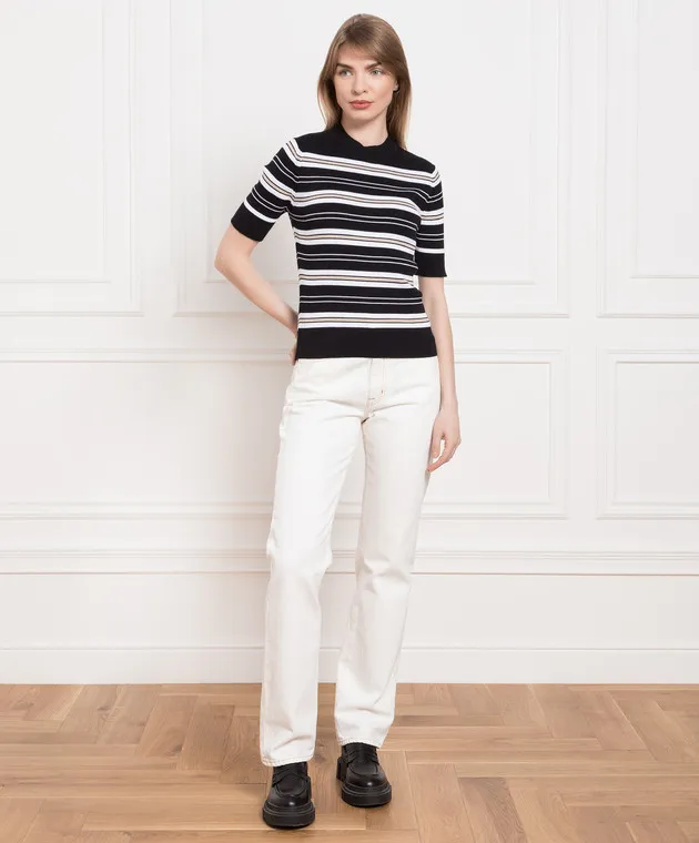 John Smedley Maglione a righe nere di Kitts KITTS