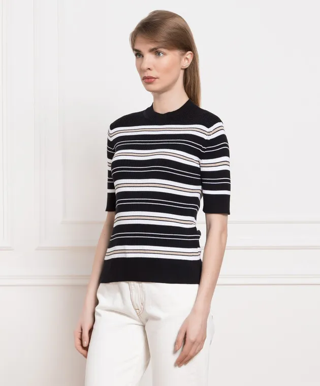 John Smedley Maglione a righe nere di Kitts KITTS