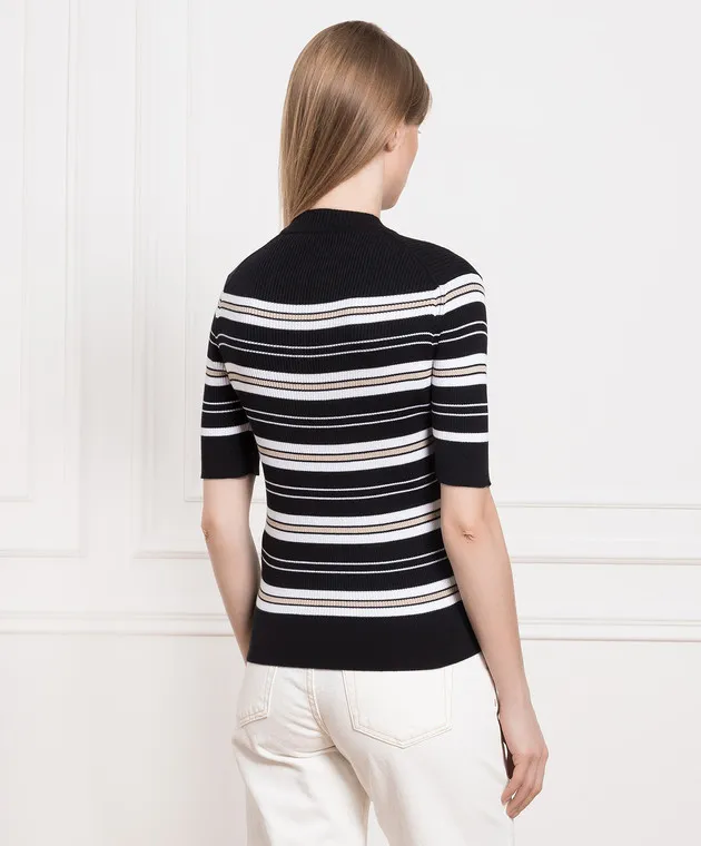 John Smedley Maglione a righe nere di Kitts KITTS