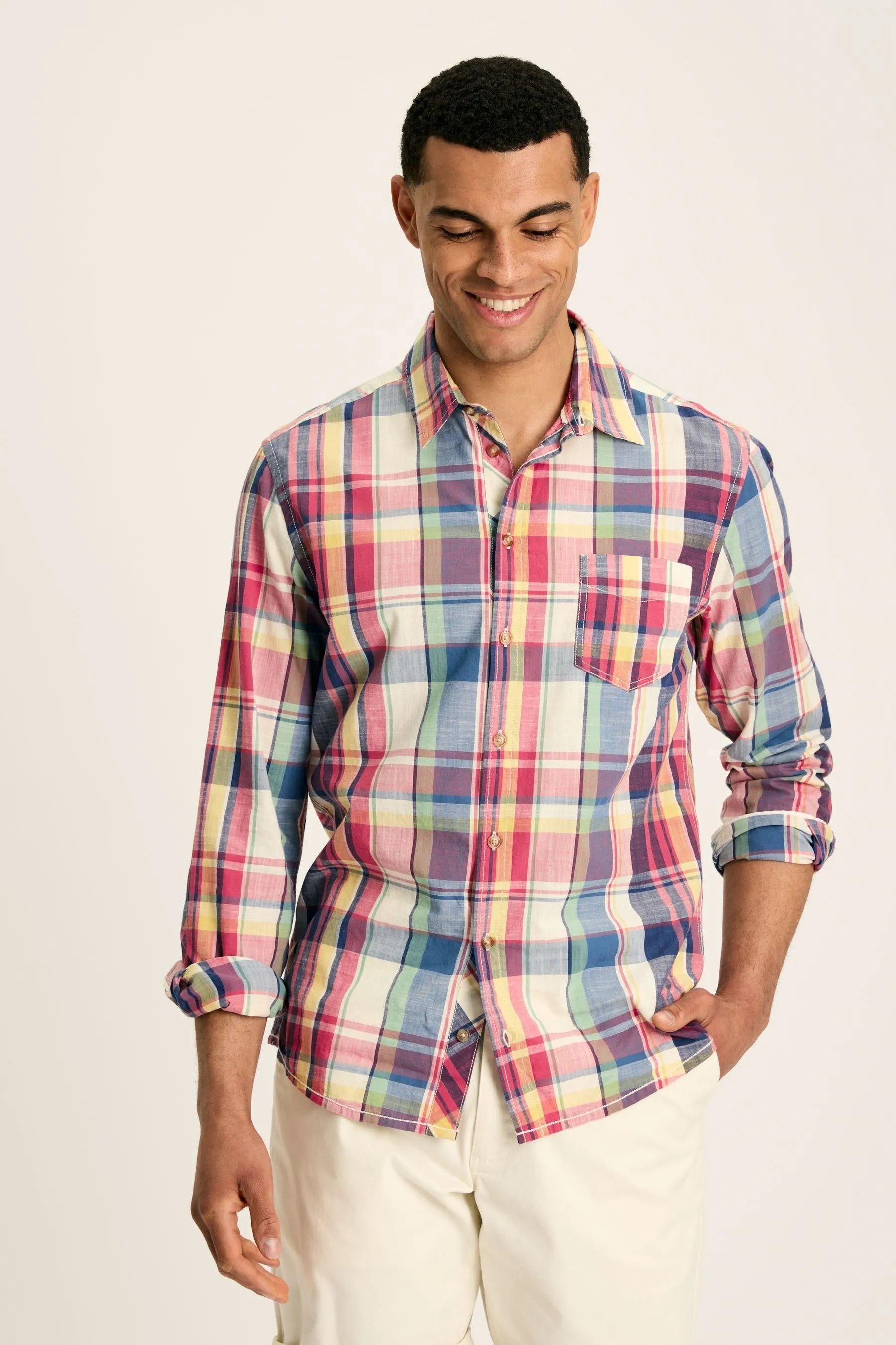 Joules - Camicia Manica lunga in A quadri cotone Madras