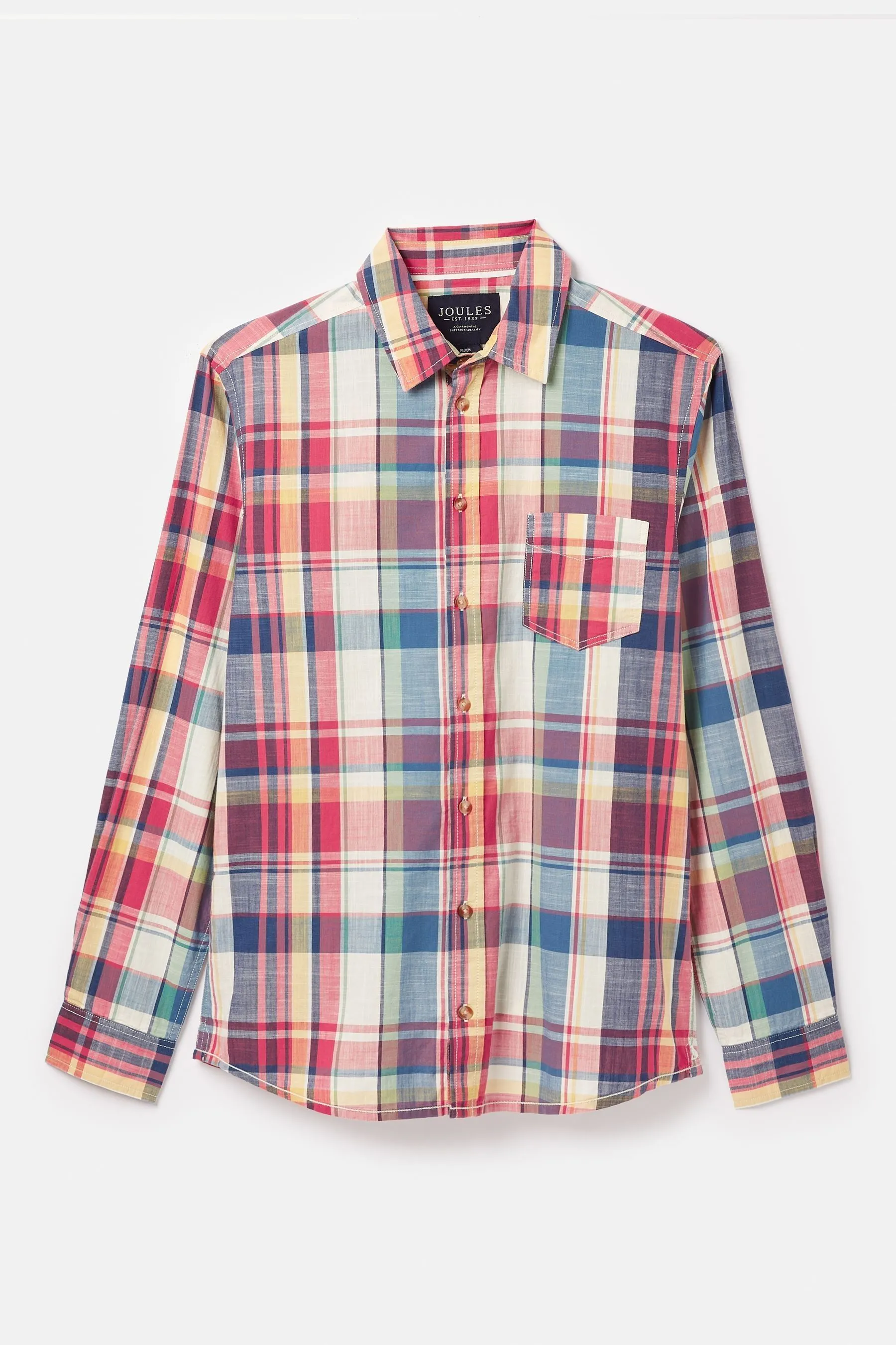 Joules - Camicia Manica lunga in A quadri cotone Madras