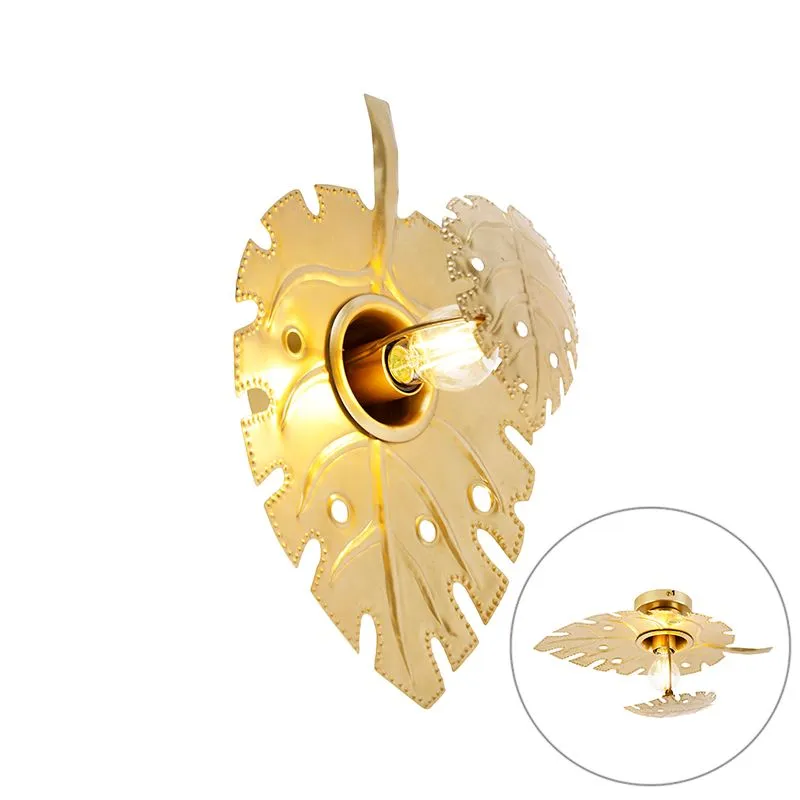 Lampada da parete design oro antico - Carballo