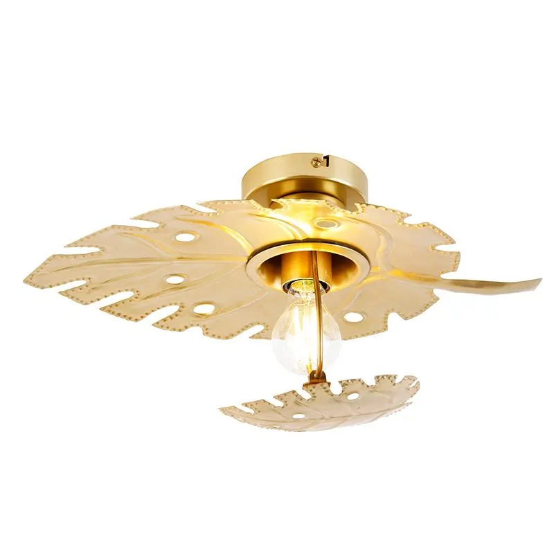 Lampada da parete design oro antico - Carballo
