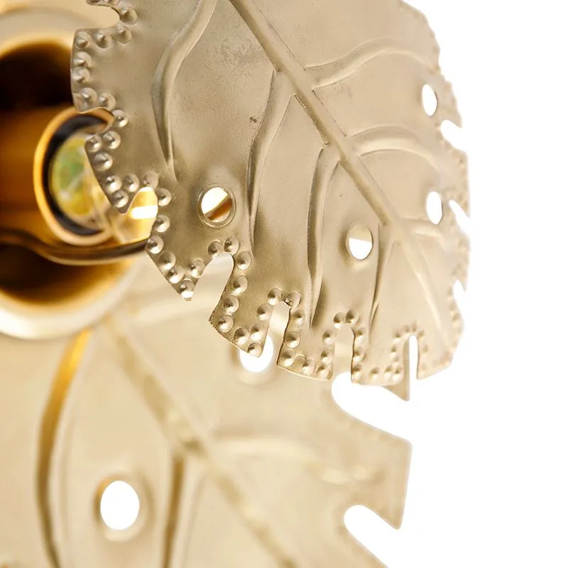 Lampada da parete design oro antico - Carballo