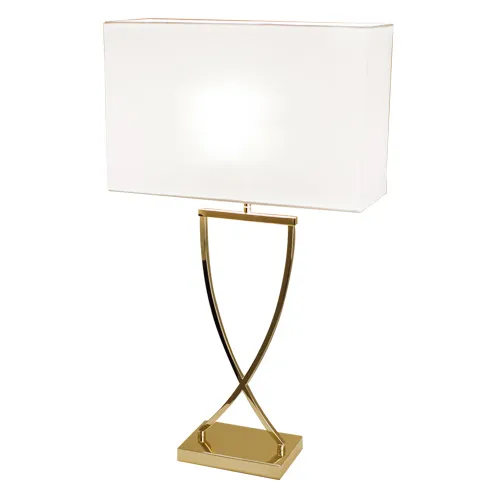 Lampada da tavolo Omega 67 cm.ix{font-size:18px}ottone-bianco