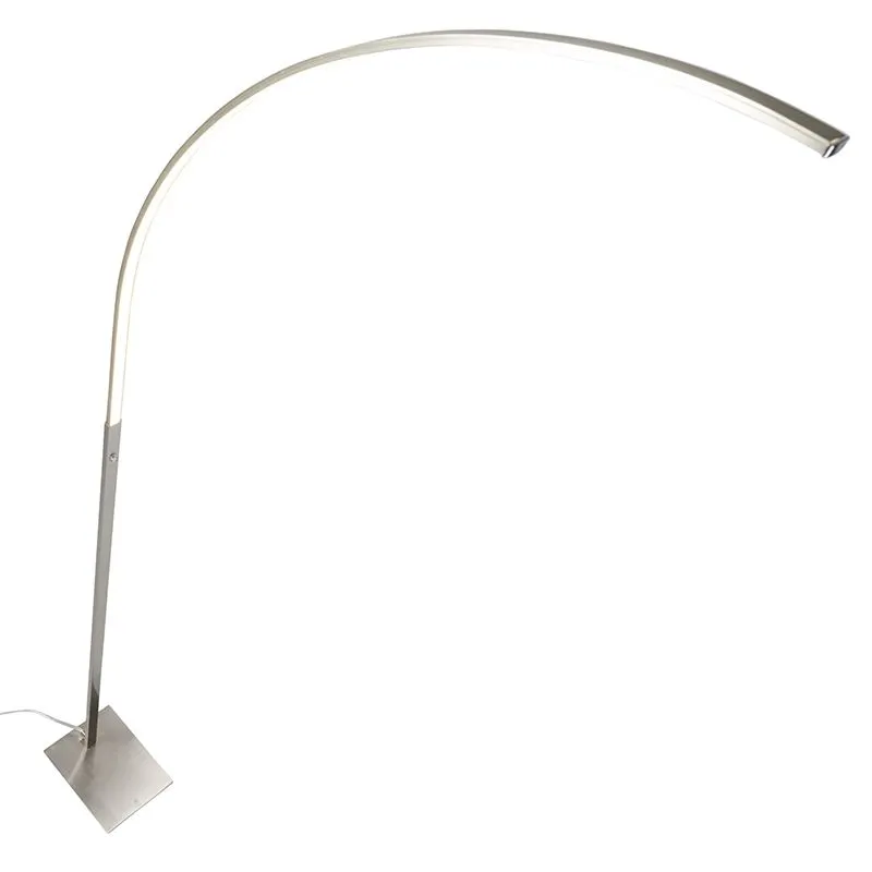 Lampada da terra moderna in acciaio con LED e dimmer a 3 livelli - Elegante