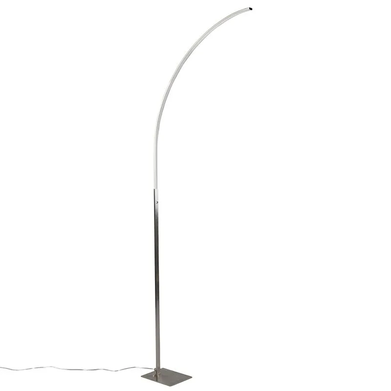 Lampada da terra moderna in acciaio con LED e dimmer a 3 livelli - Elegante