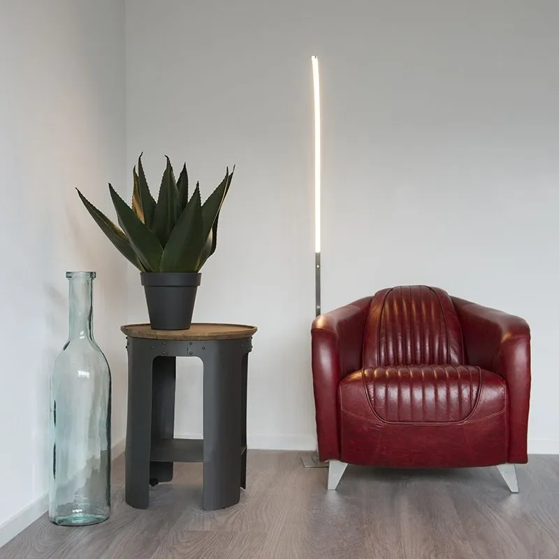 Lampada da terra moderna in acciaio con LED e dimmer a 3 livelli - Elegante