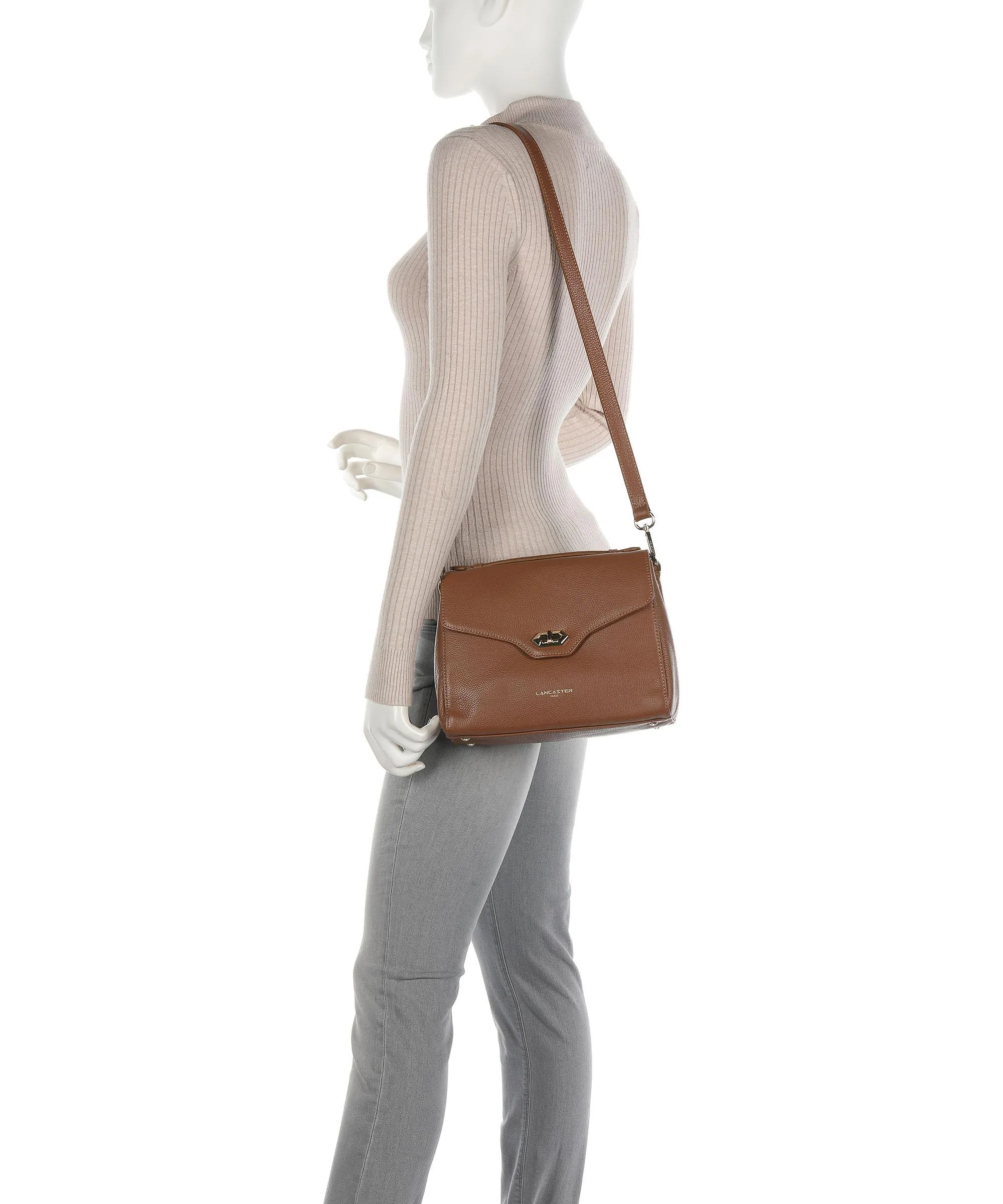  Lancaster Foulonné Milano Borsa a mano morbida pelle bovina camel  