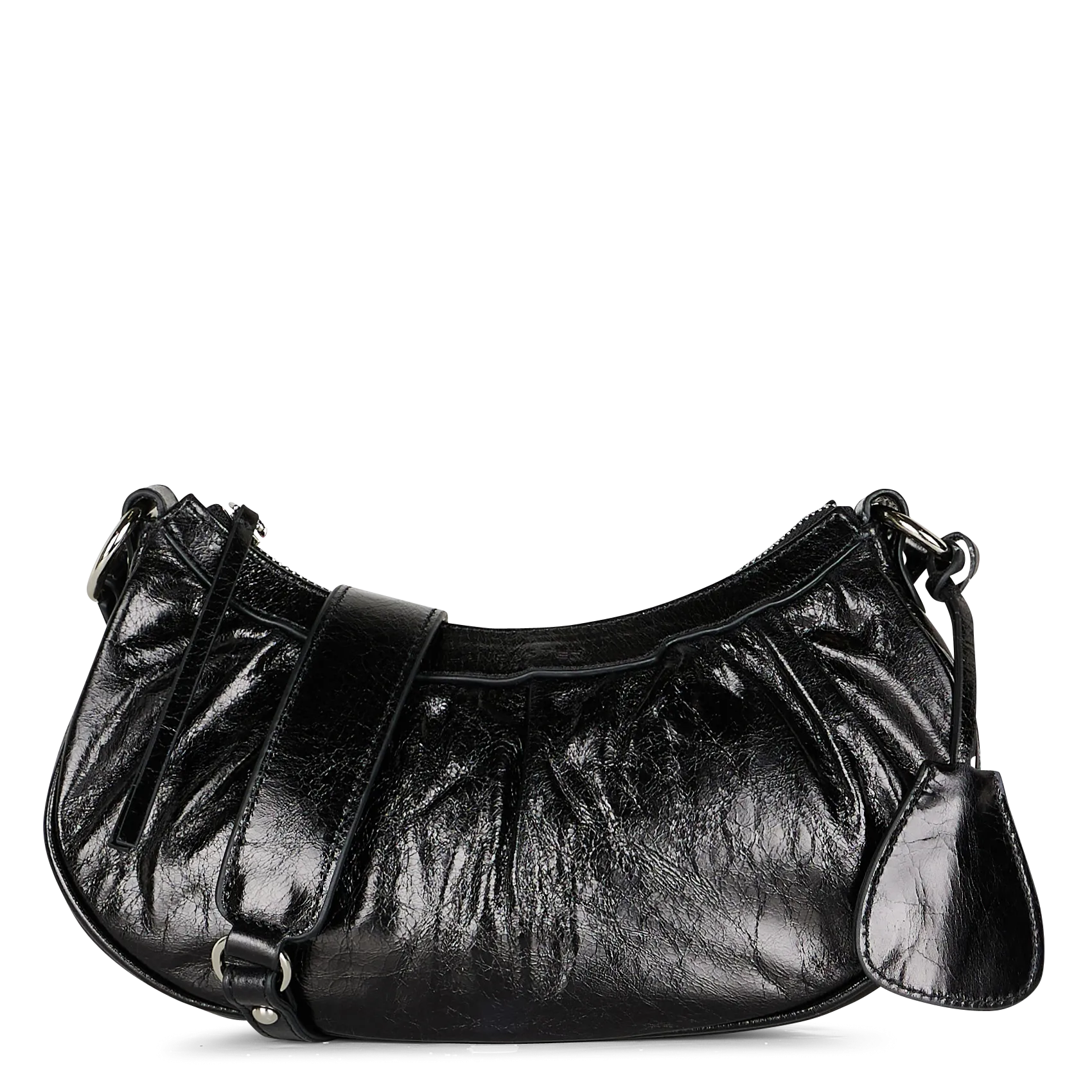  LANCASTER PARIS   RETRO & GLAM - Borsa mezza luna in pelle | Nero