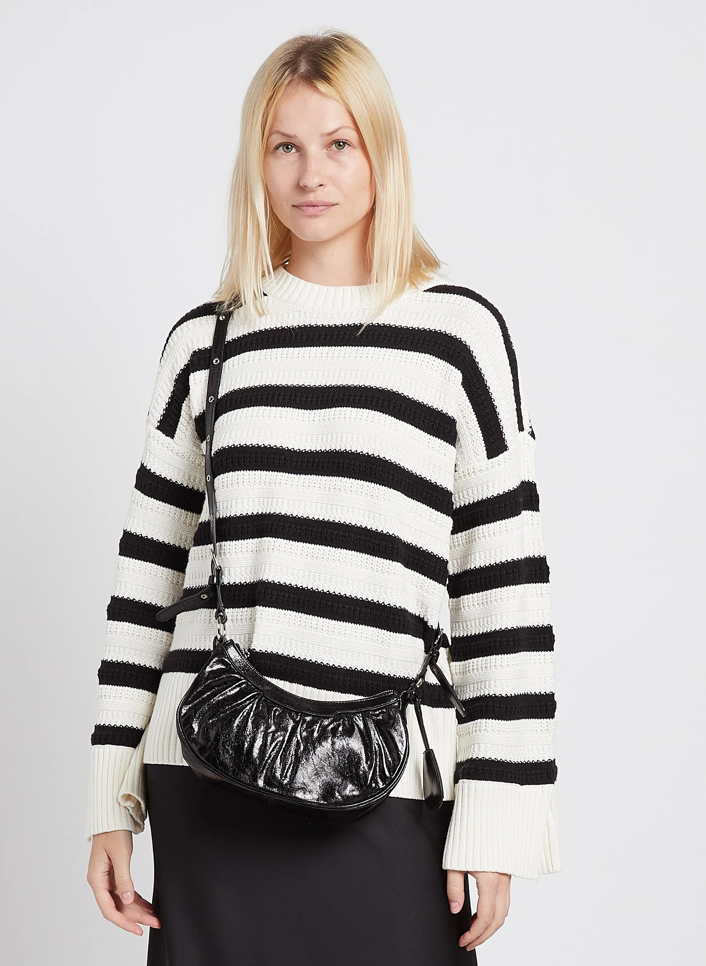  LANCASTER PARIS   RETRO & GLAM - Borsa mezza luna in pelle | Nero
