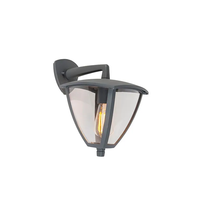 Lanterna classica da esterno in piuma grigio scuro IP44 - Platare