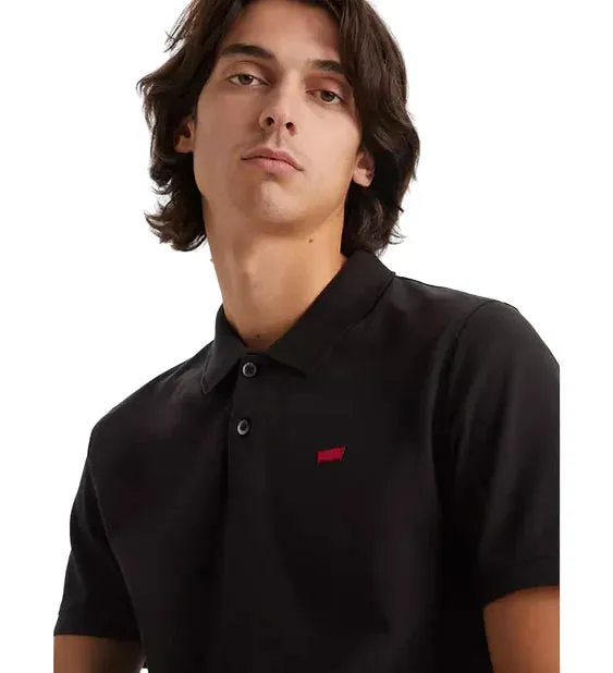 Levi's uomo polo Slim Housemark 4842-0015 Nero