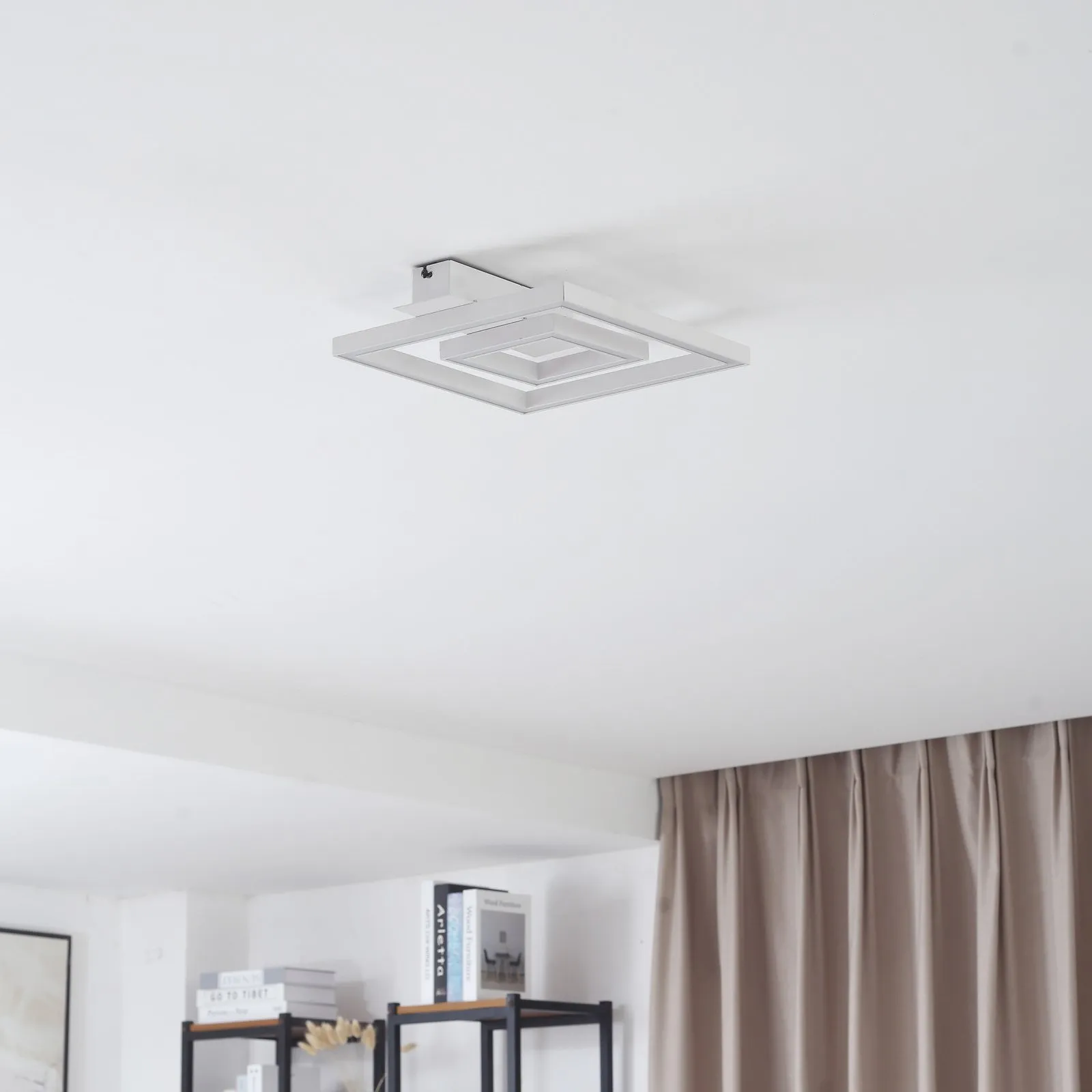 Lindby LED plafoniera Madamo, bianco, 30 cm, 3000K