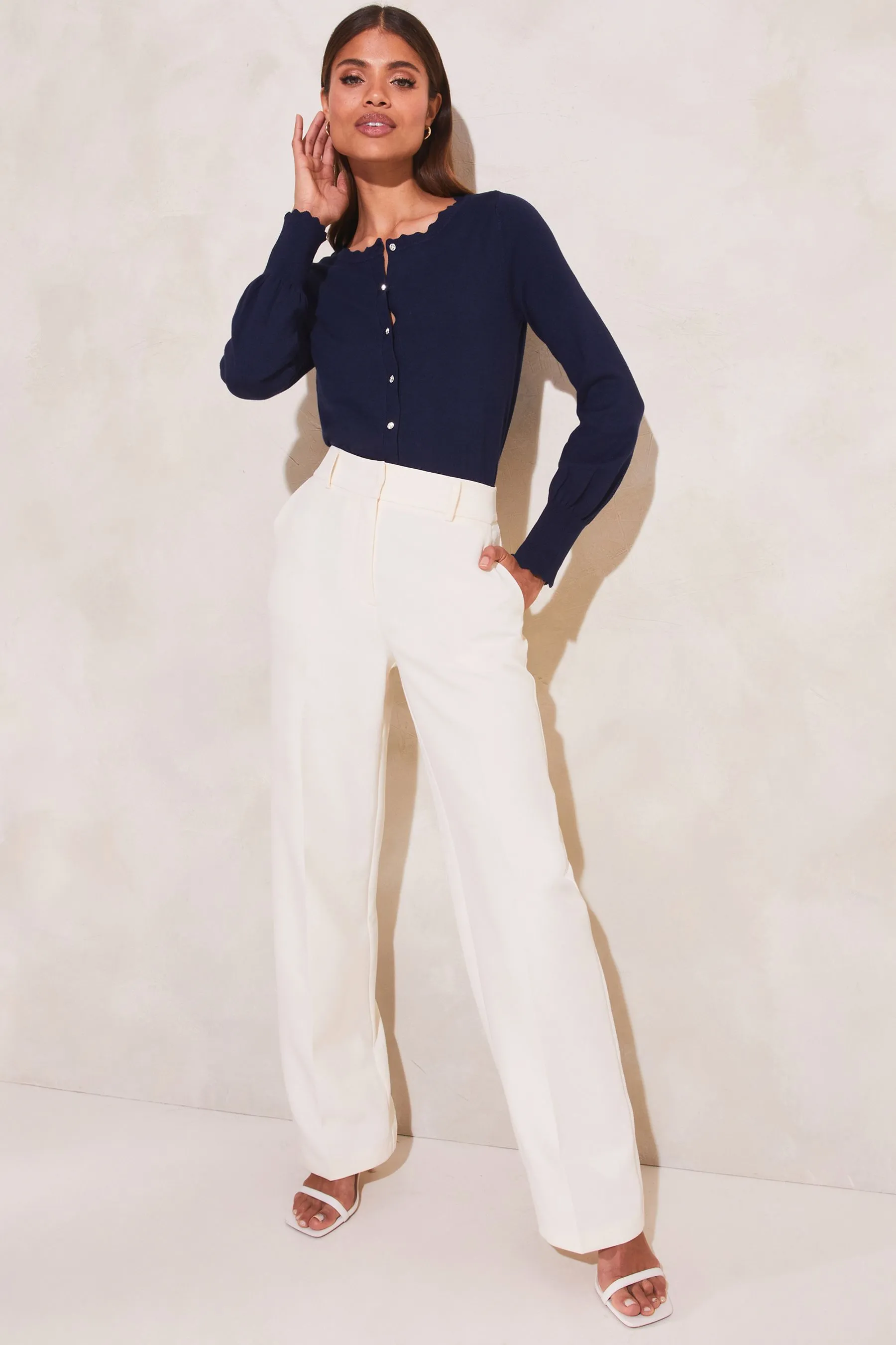 Lipsy - Cardigan Girocollo Con bottoni smerlato