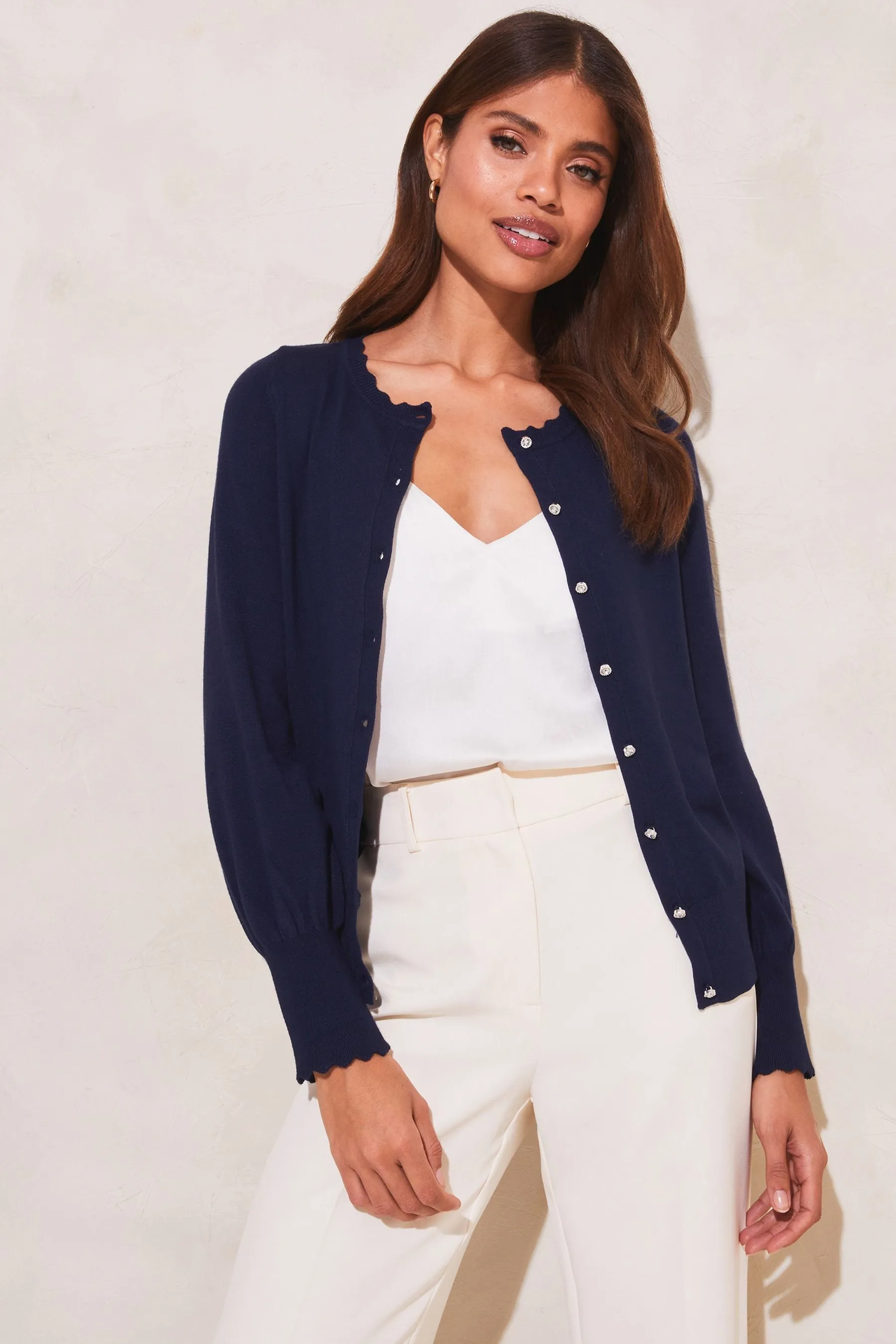 Lipsy - Cardigan Girocollo Con bottoni smerlato