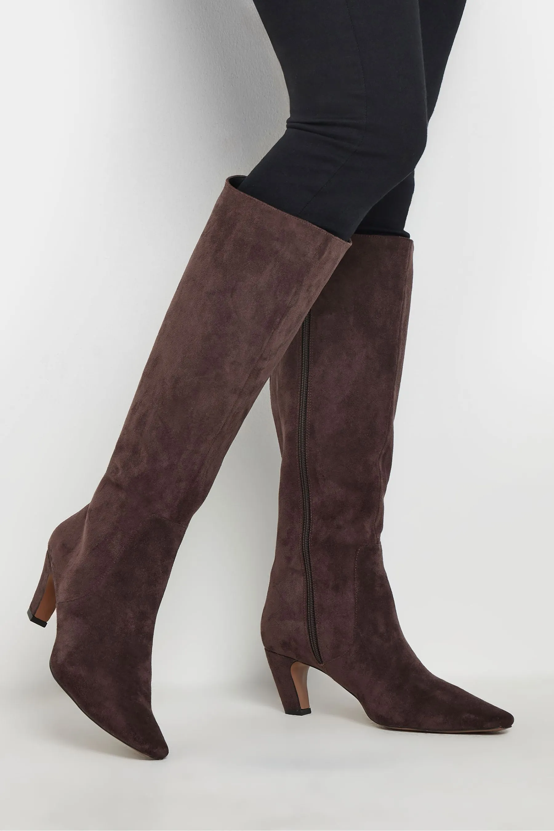 Long Tall Sally Knee Micro Kitten Boots    