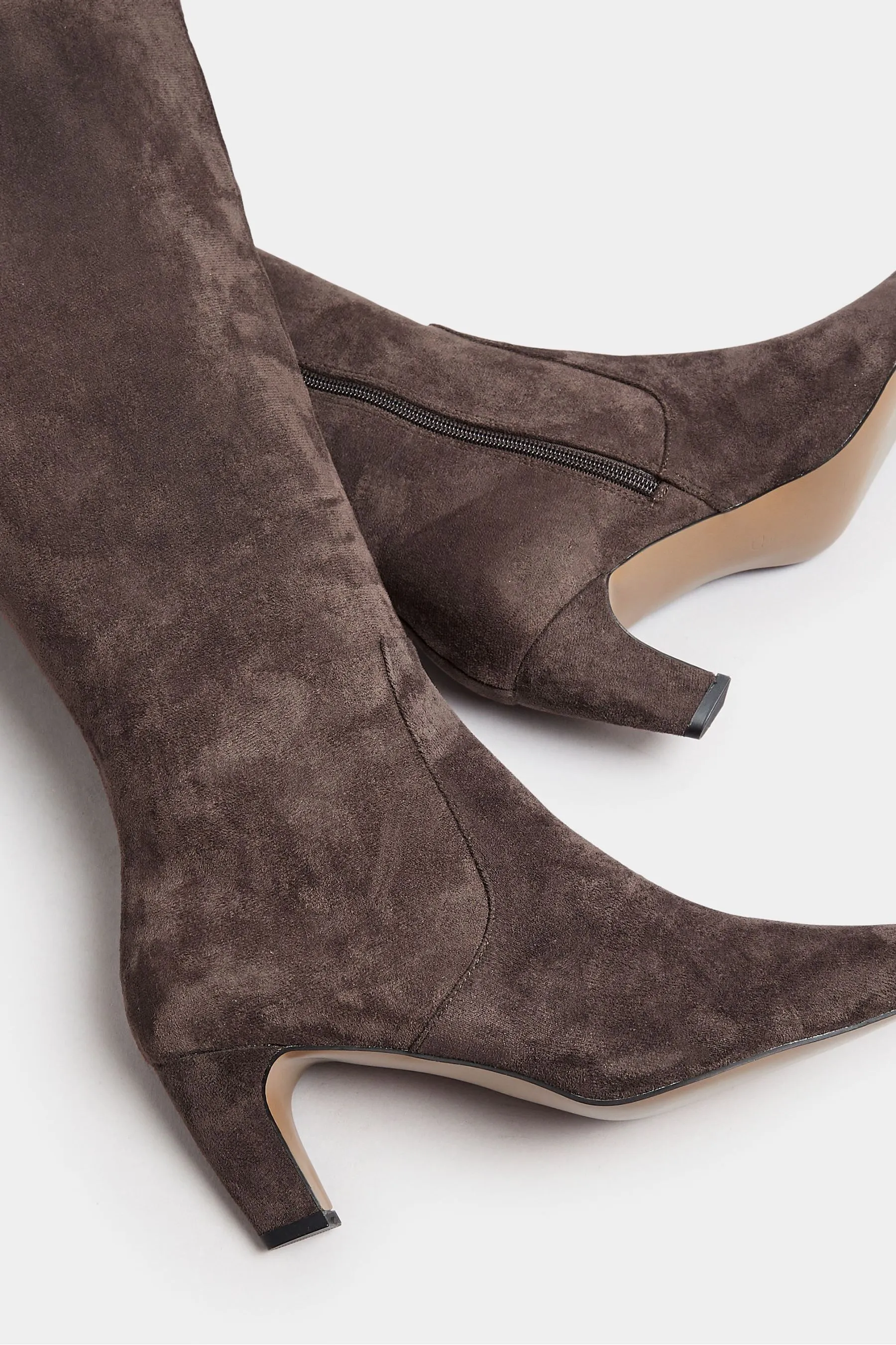 Long Tall Sally Knee Micro Kitten Boots    