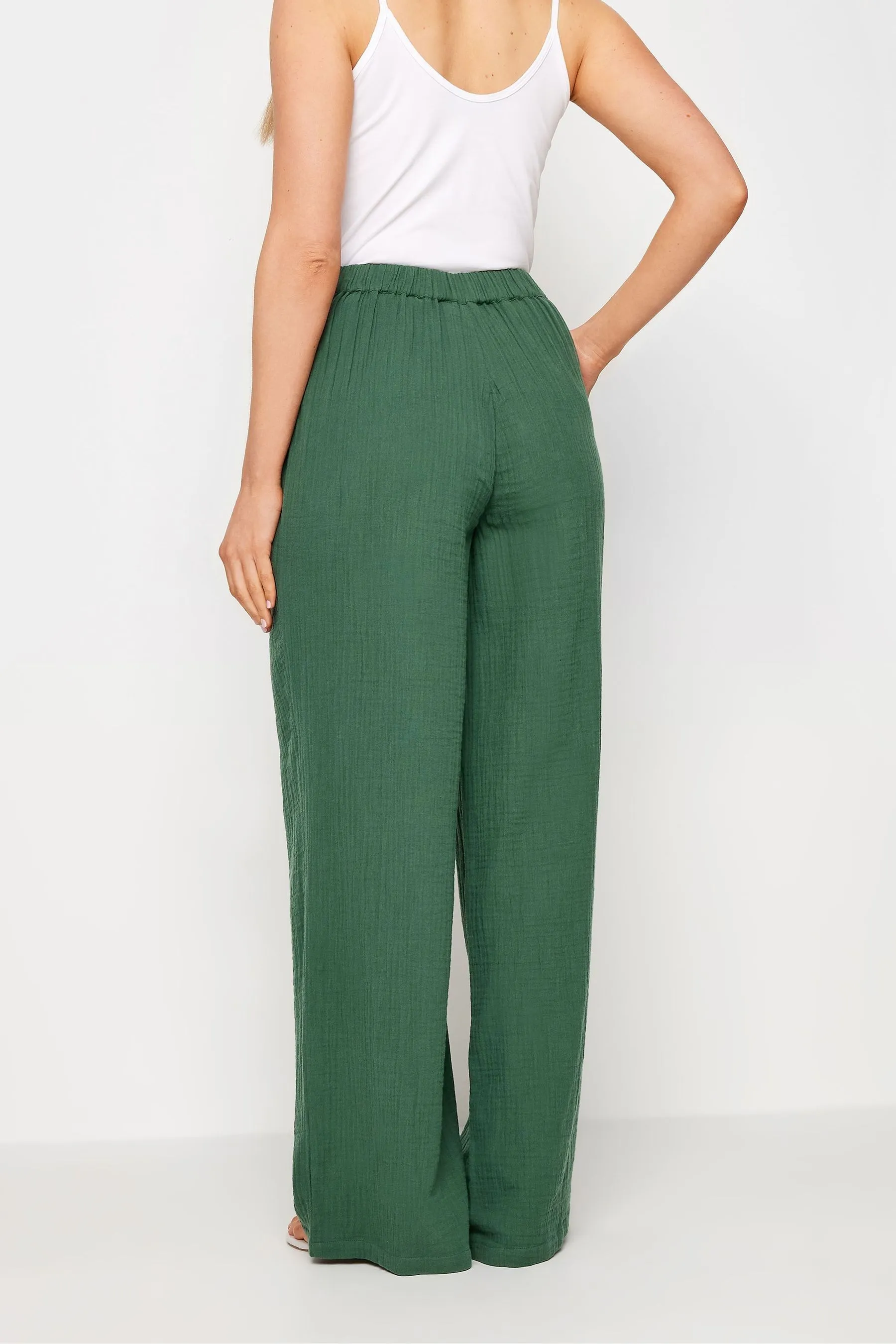 Long Tall Sally Paisley Print Wide Leg Trousers    