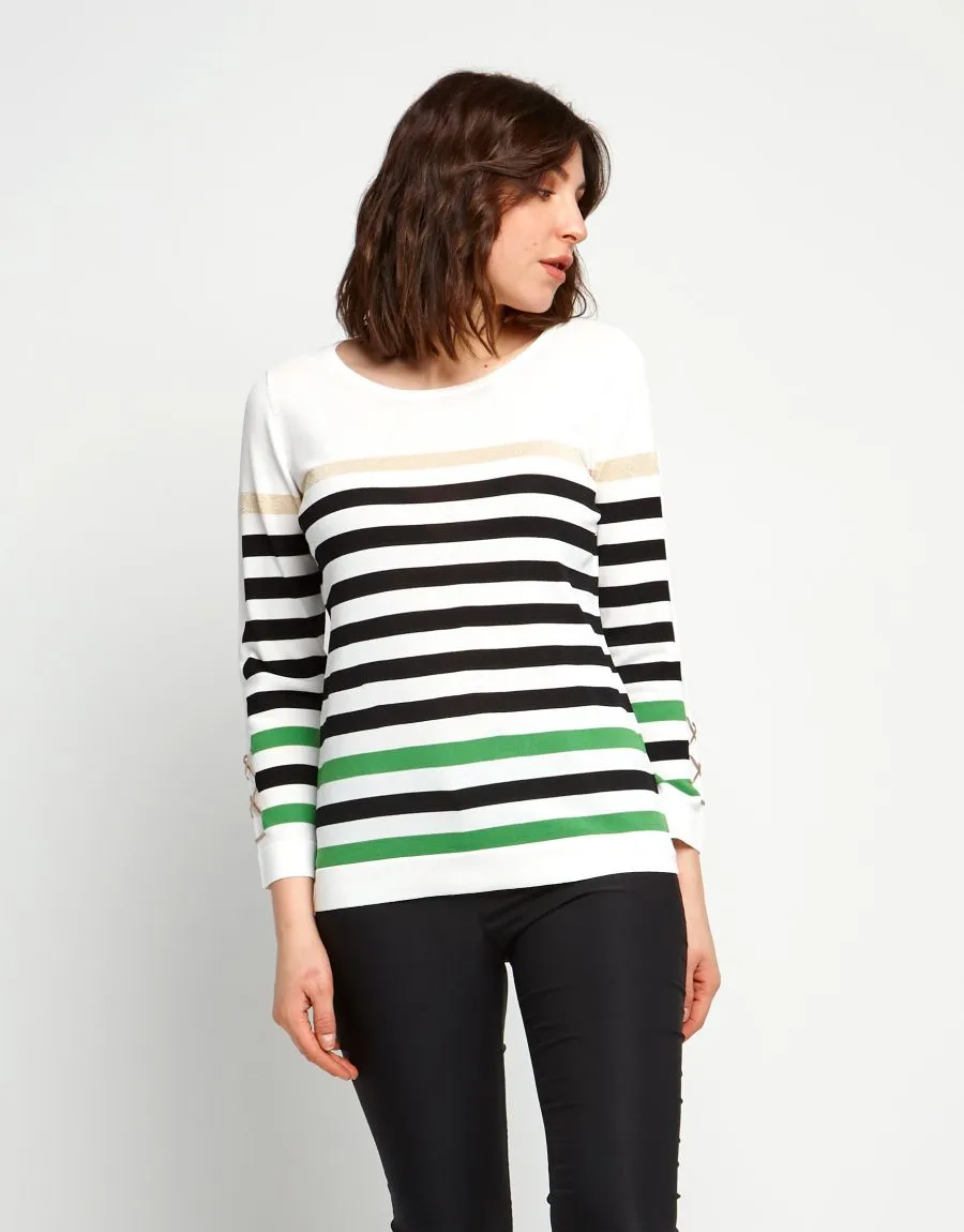 Maglia a righe in lurex