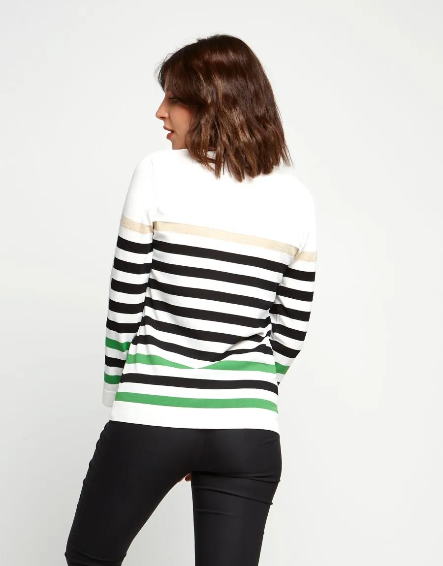 Maglia a righe in lurex