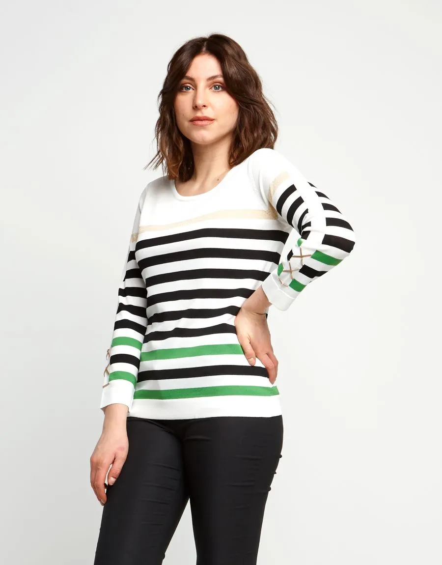 Maglia a righe in lurex