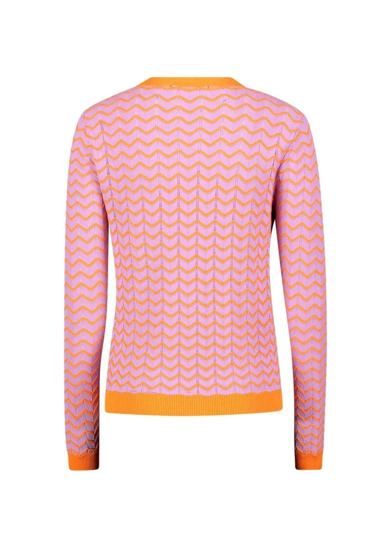 Maglia a righe jacquard
