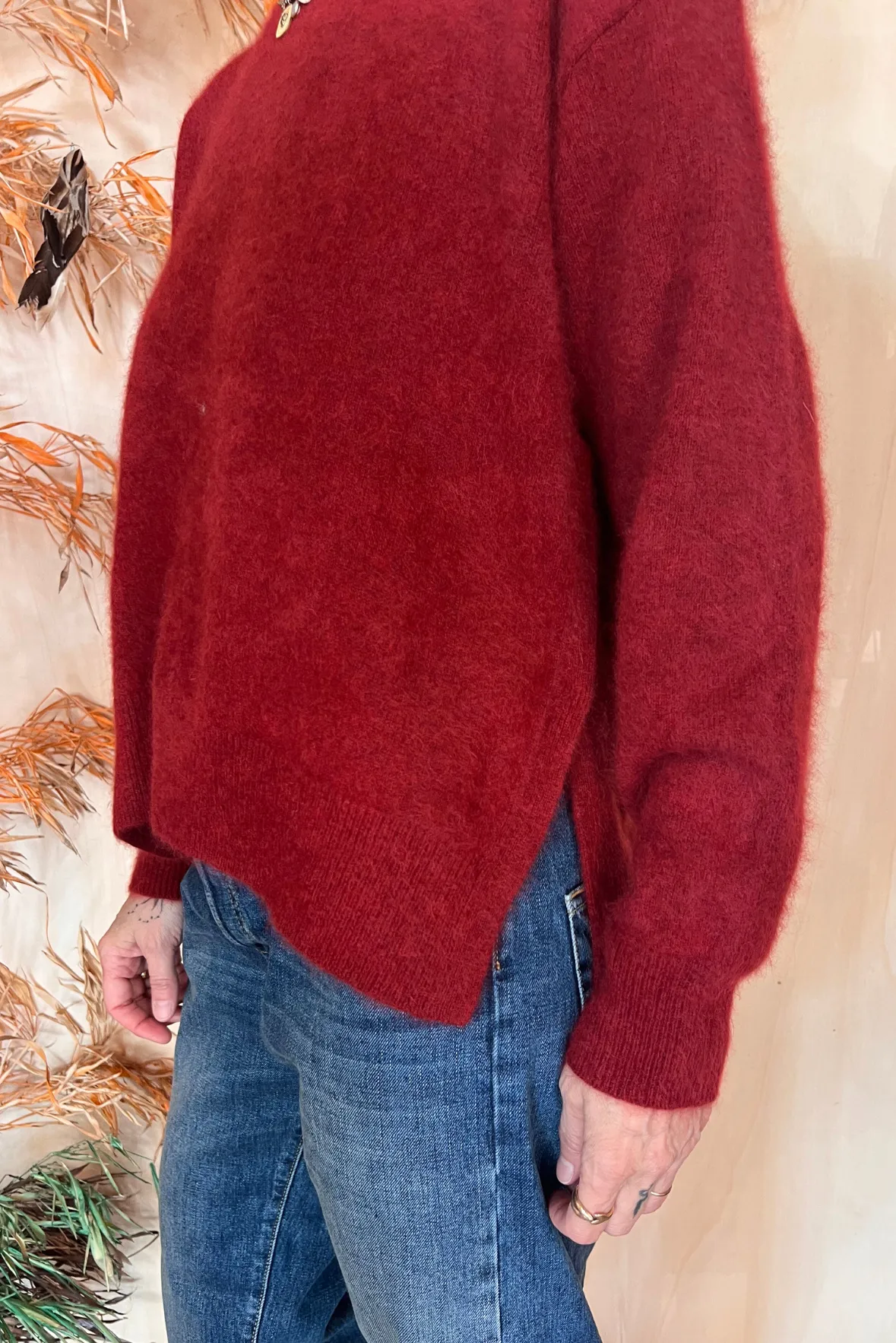 Maglia con spacco e bottoni