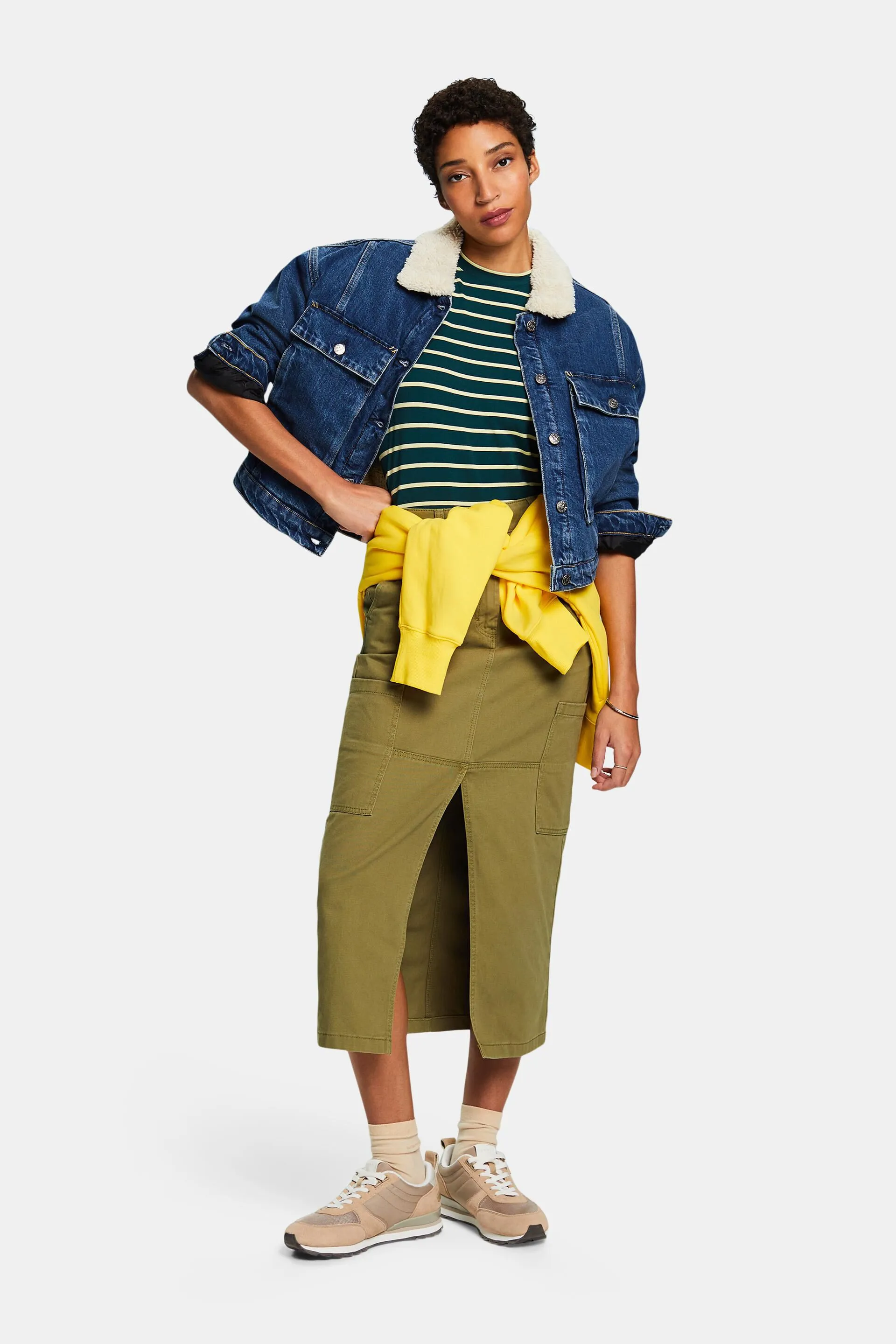 Maglia girocollo a righe