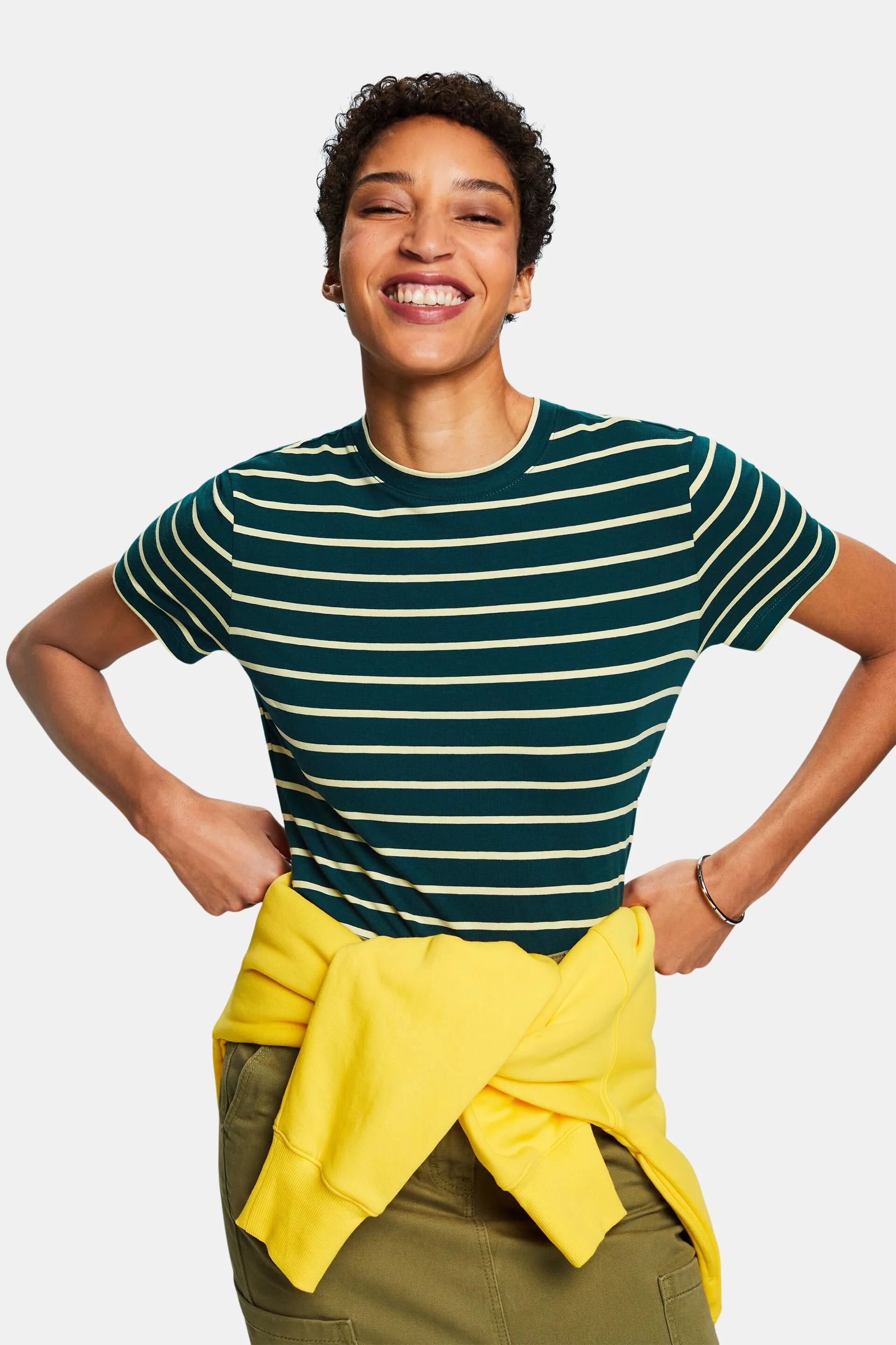 Maglia girocollo a righe
