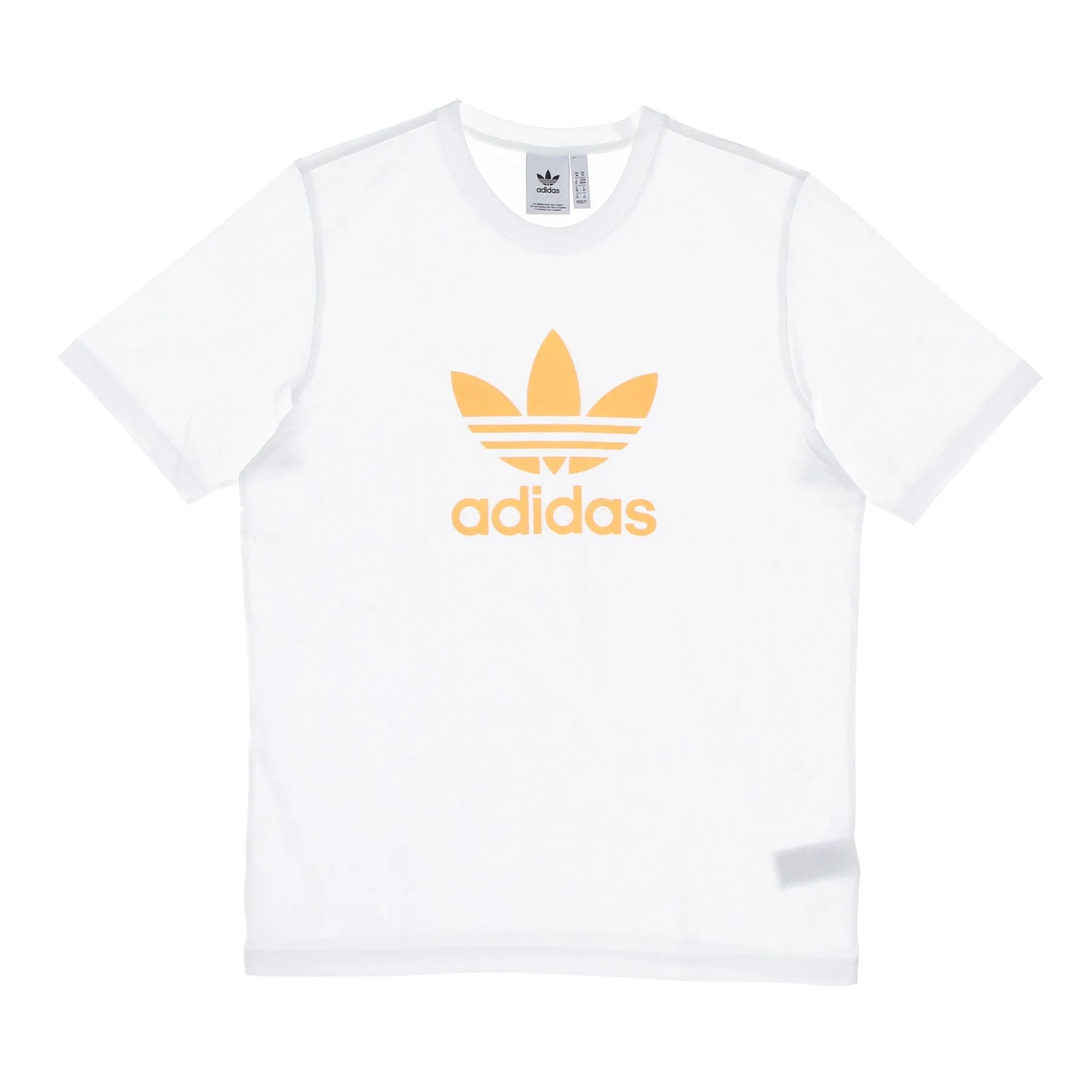 Maglietta Uomo Adicolor Trefoil Classic T-shirt White/hazy Orange
