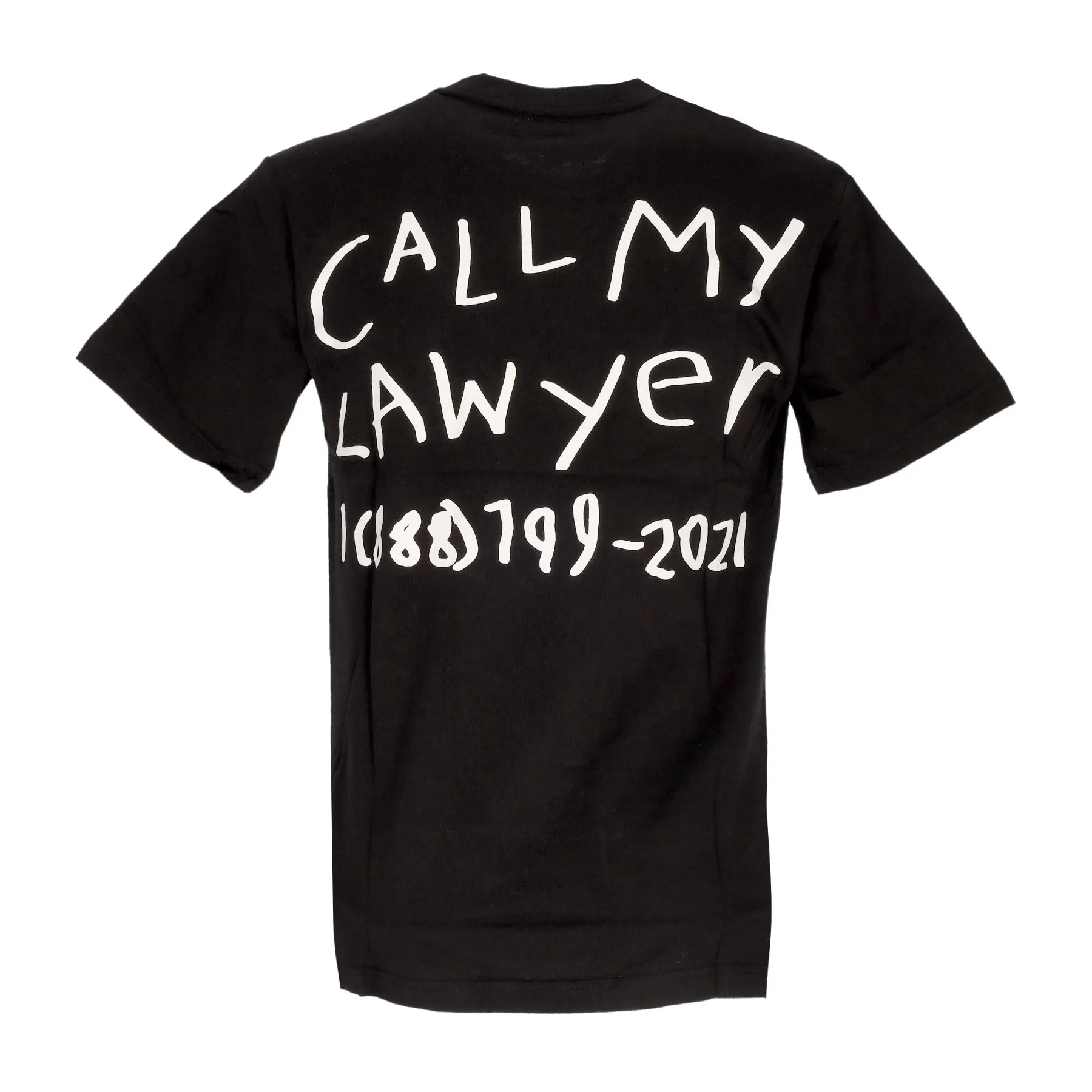 Maglietta Uomo Call My Lawyer Hand Drawn Tee Black
