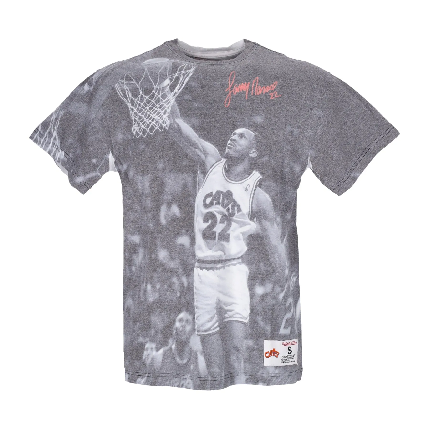 Maglietta Uomo Nba Above The Rim Sublimated Tee Hardwood Classics Larry Nance Clecav White