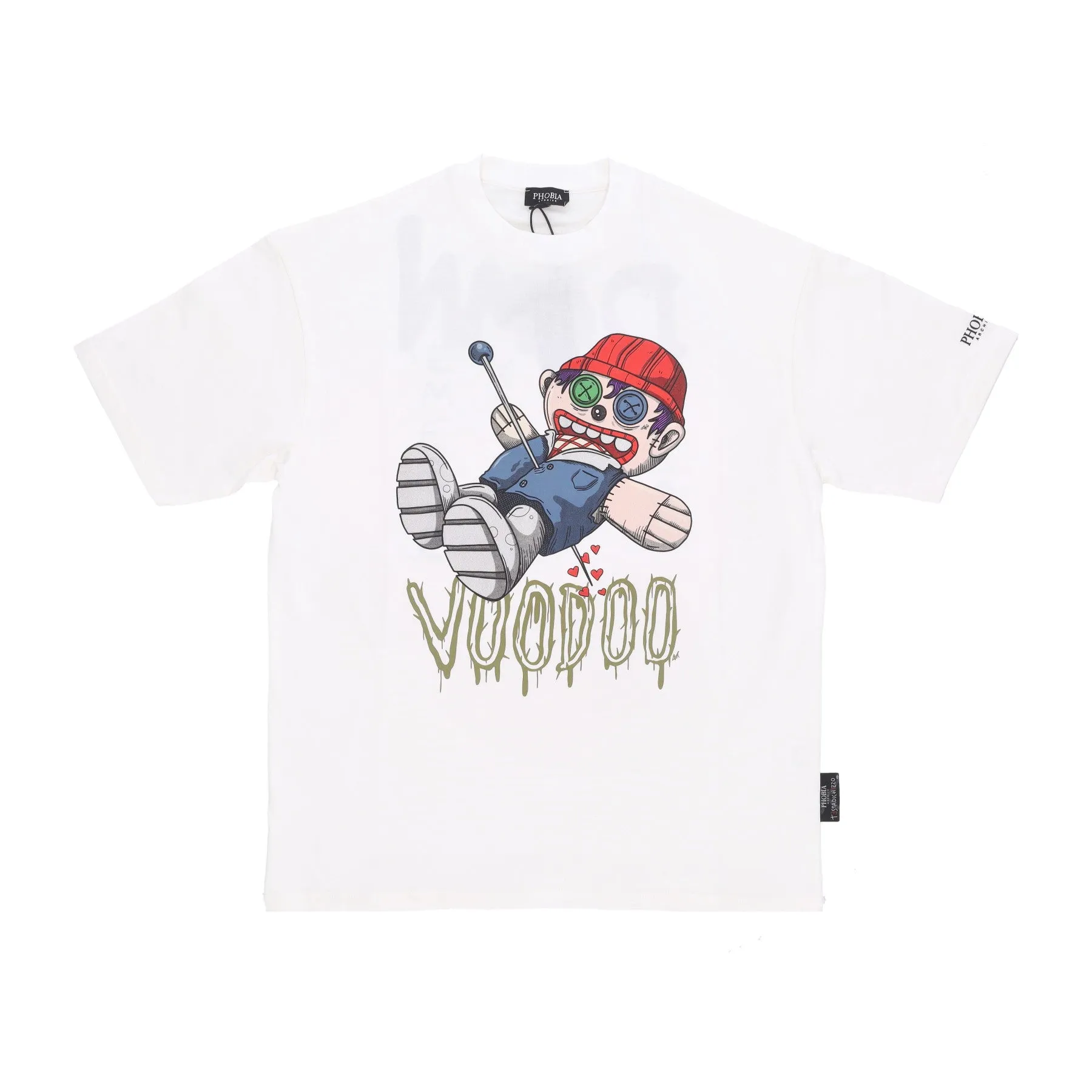 Maglietta Uomo Tdc Voodoo Print Tee X Testa Di Chezzo White