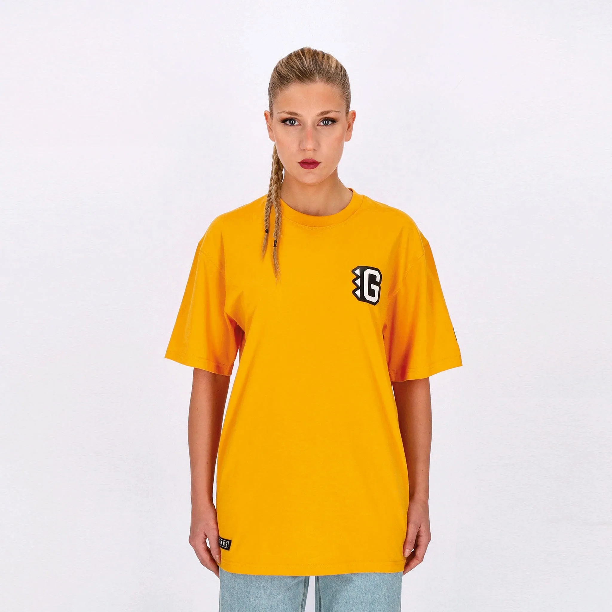 Maglietta Uomo Vertical Back G-tee Mustard